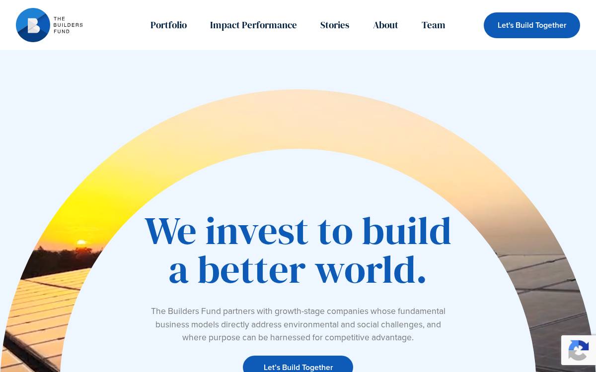 The Builders Fund website preview