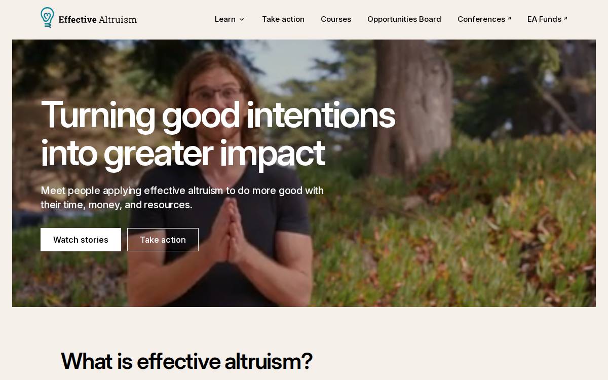 The Centre for Effective Altruism website preview