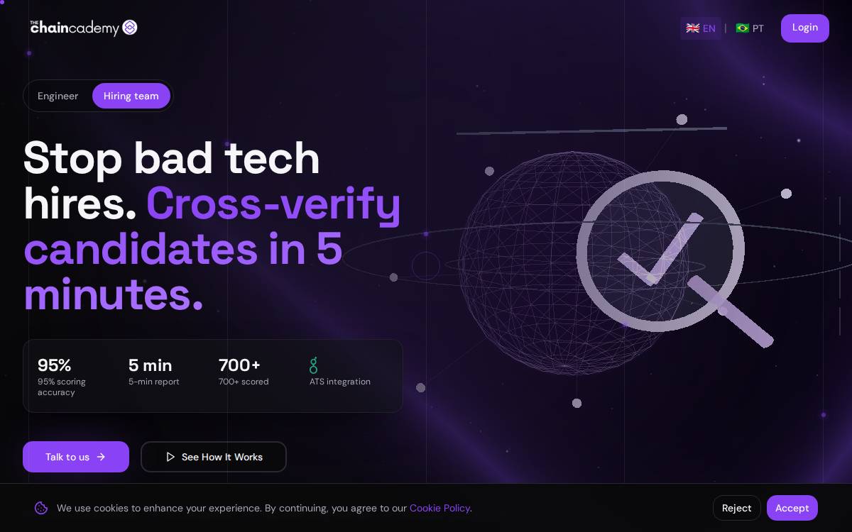 The Chaincademy website preview