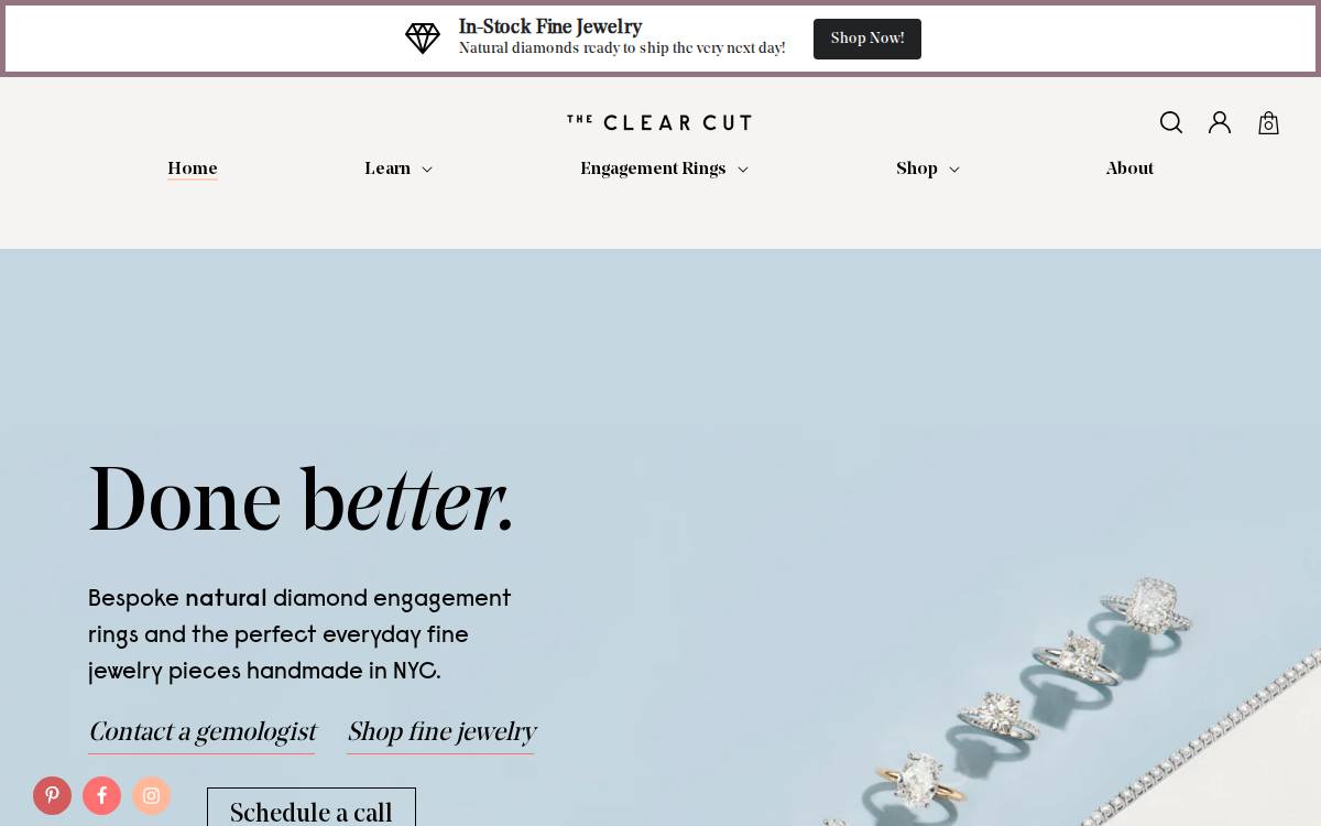 The Clear Cut website preview