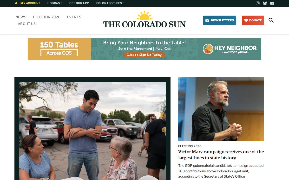 The Colorado Sun website preview
