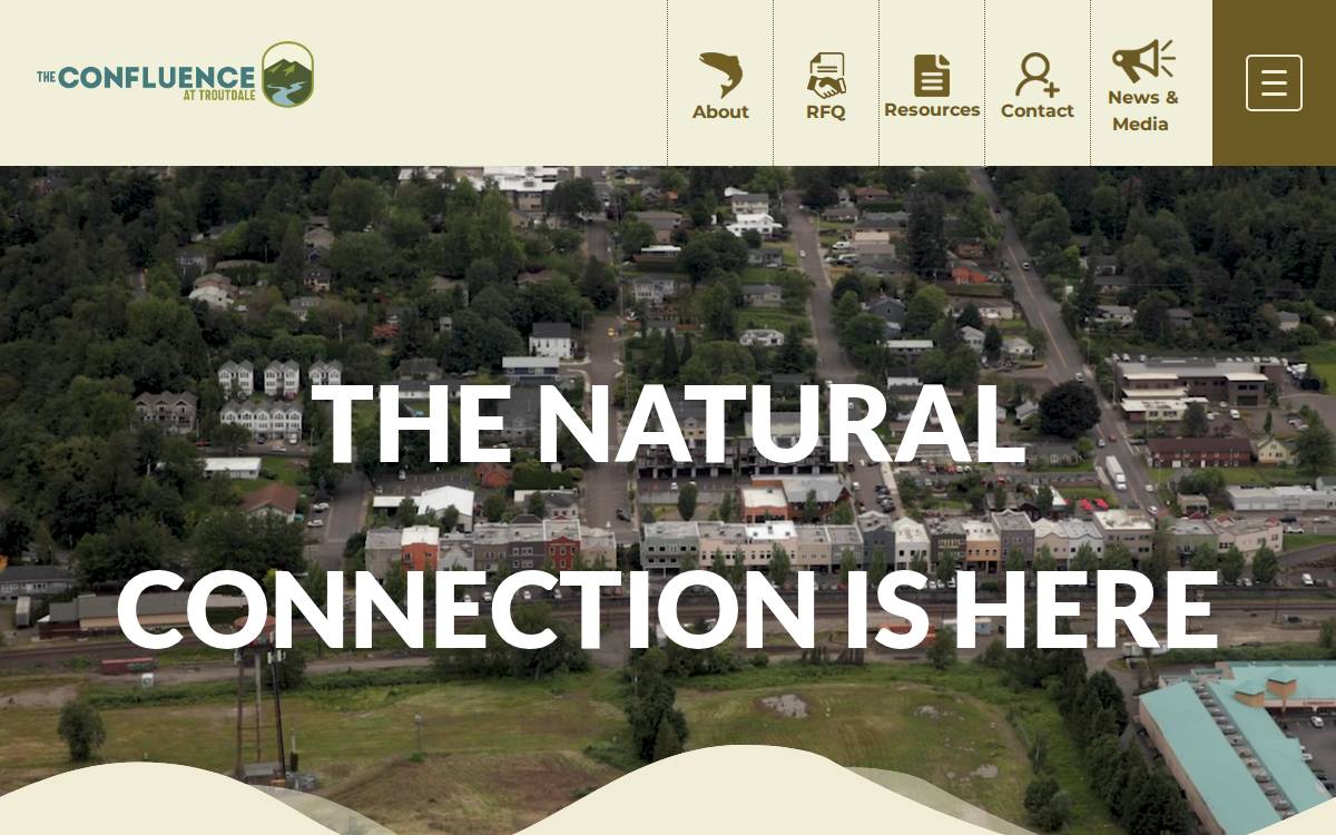 The Confluence at Troutdale website preview