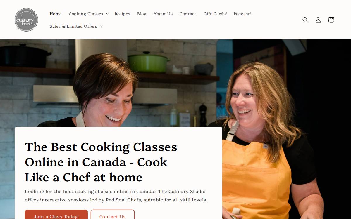 The Culinary Studio Website website preview