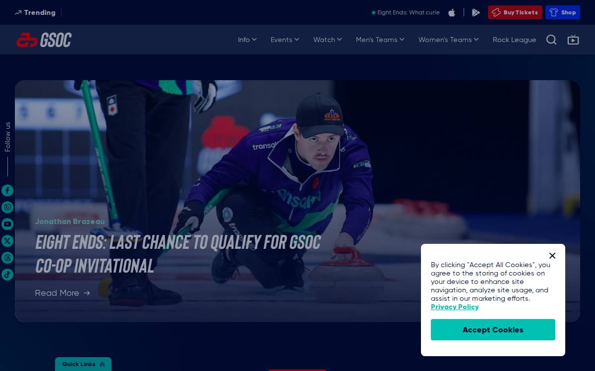 The Curling Group website preview