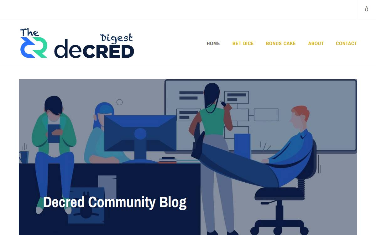 The Decred Digest website preview
