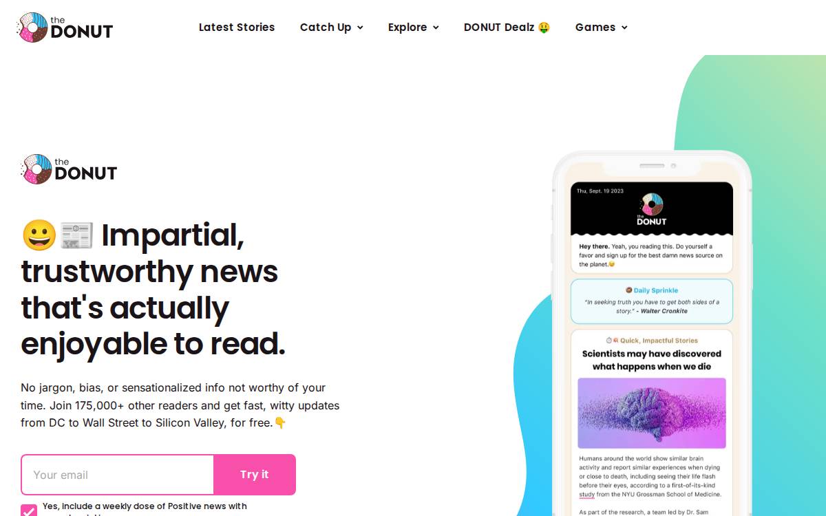 The Donut website preview