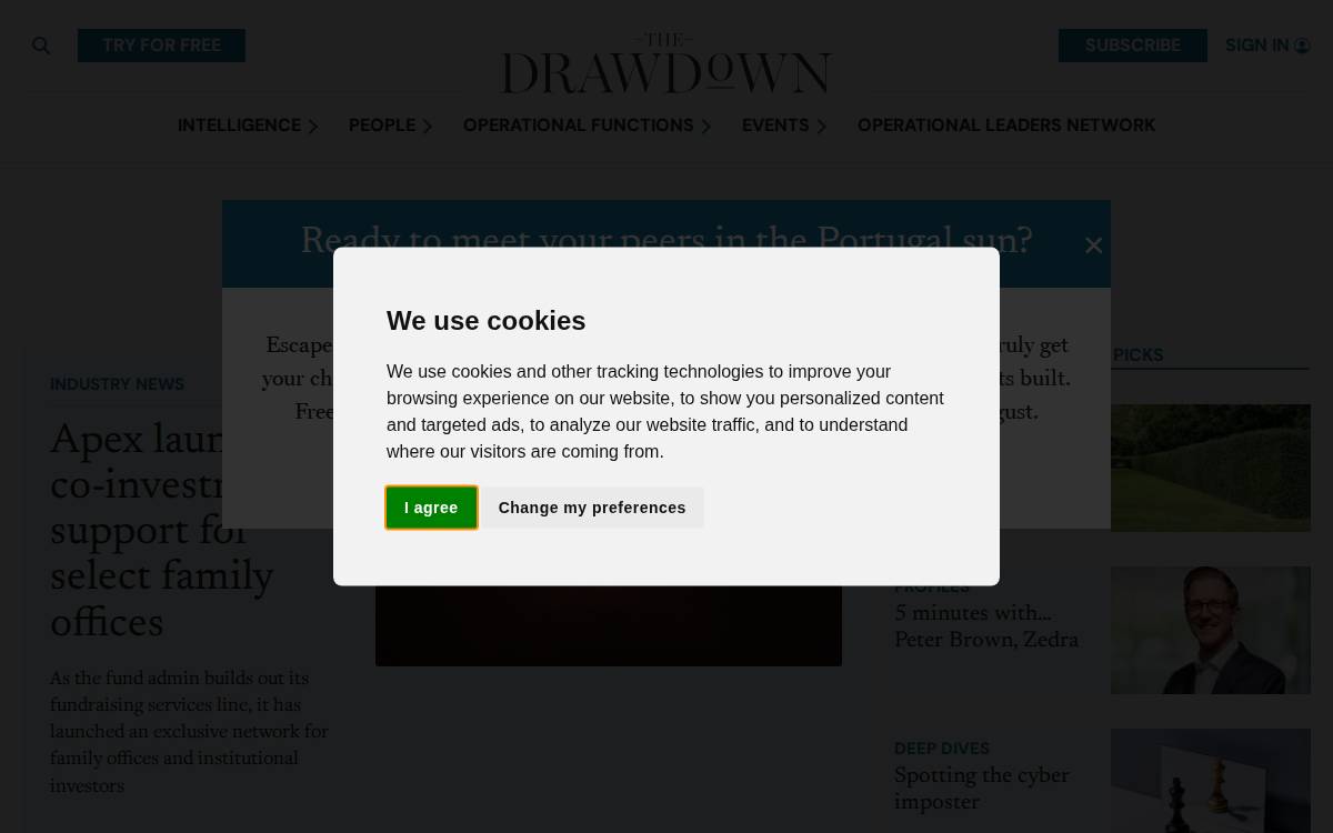 The Drawdown website preview