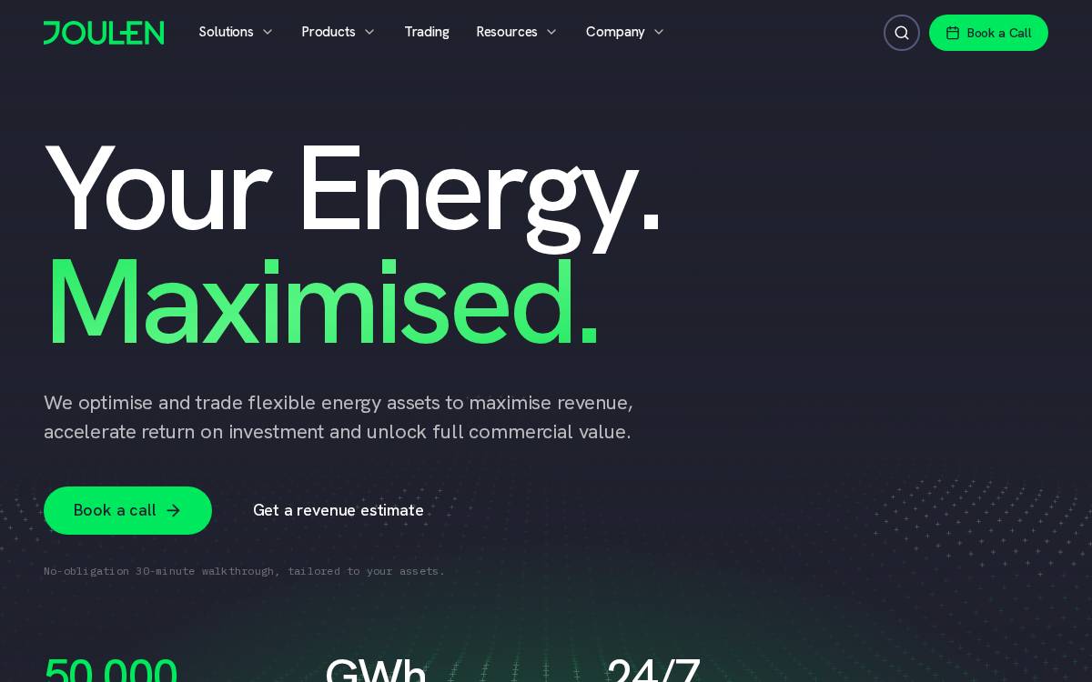 The Electric Storage Company website preview
