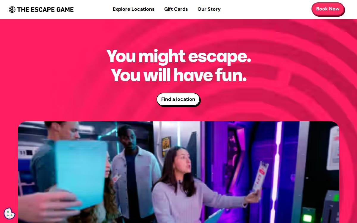 The Escape Game website preview
