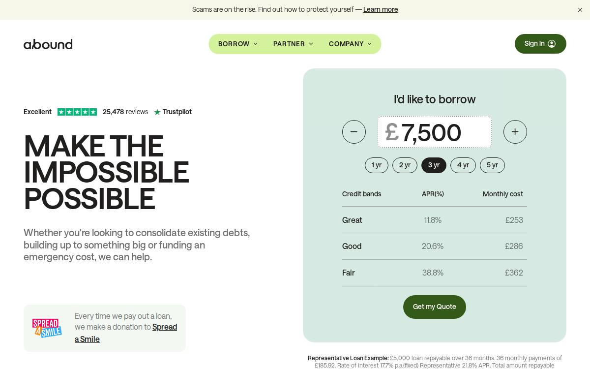 The Fintern website preview