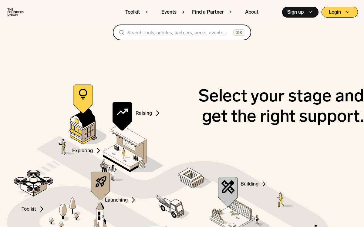 The Founders Union website preview