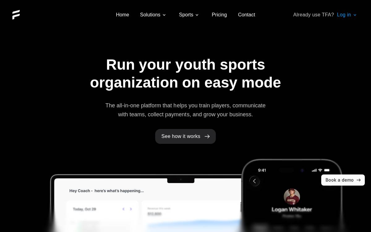 The Futures App website preview