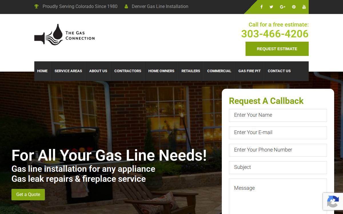 The Gas Connection website preview