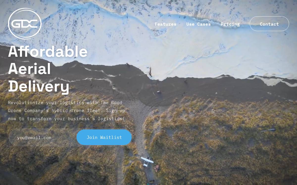The Good Drone Company website preview