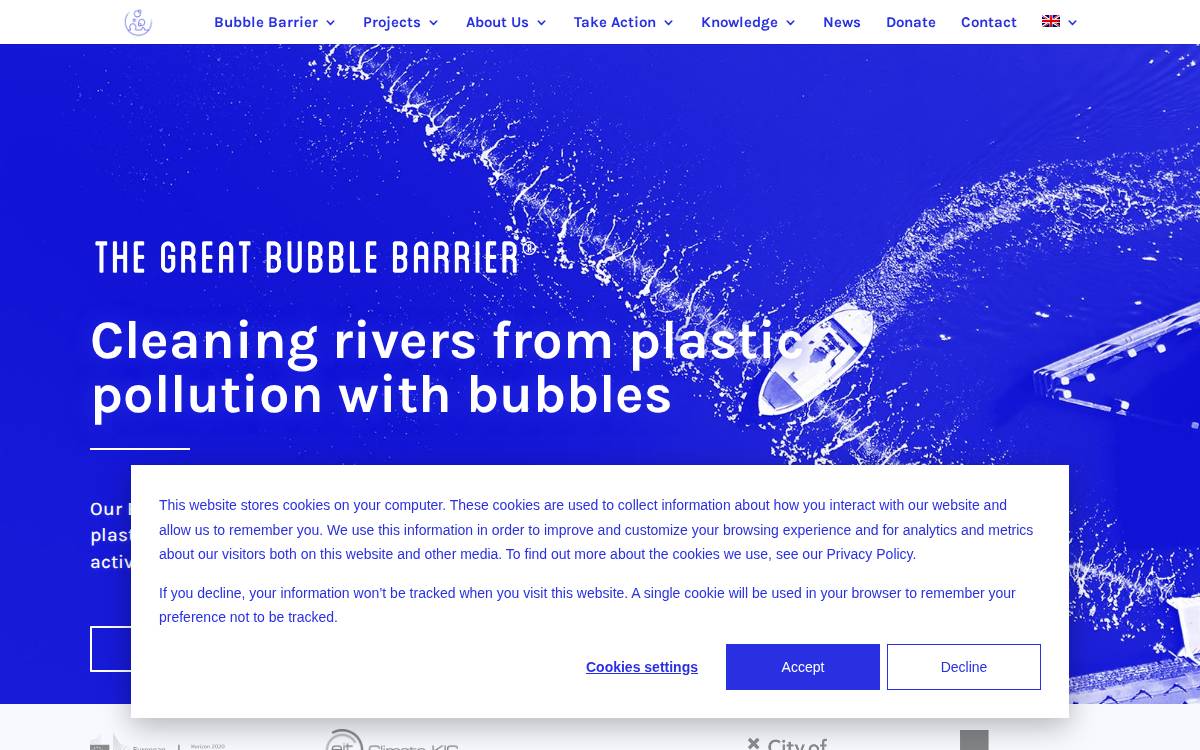 The Great Bubble Barrier website preview