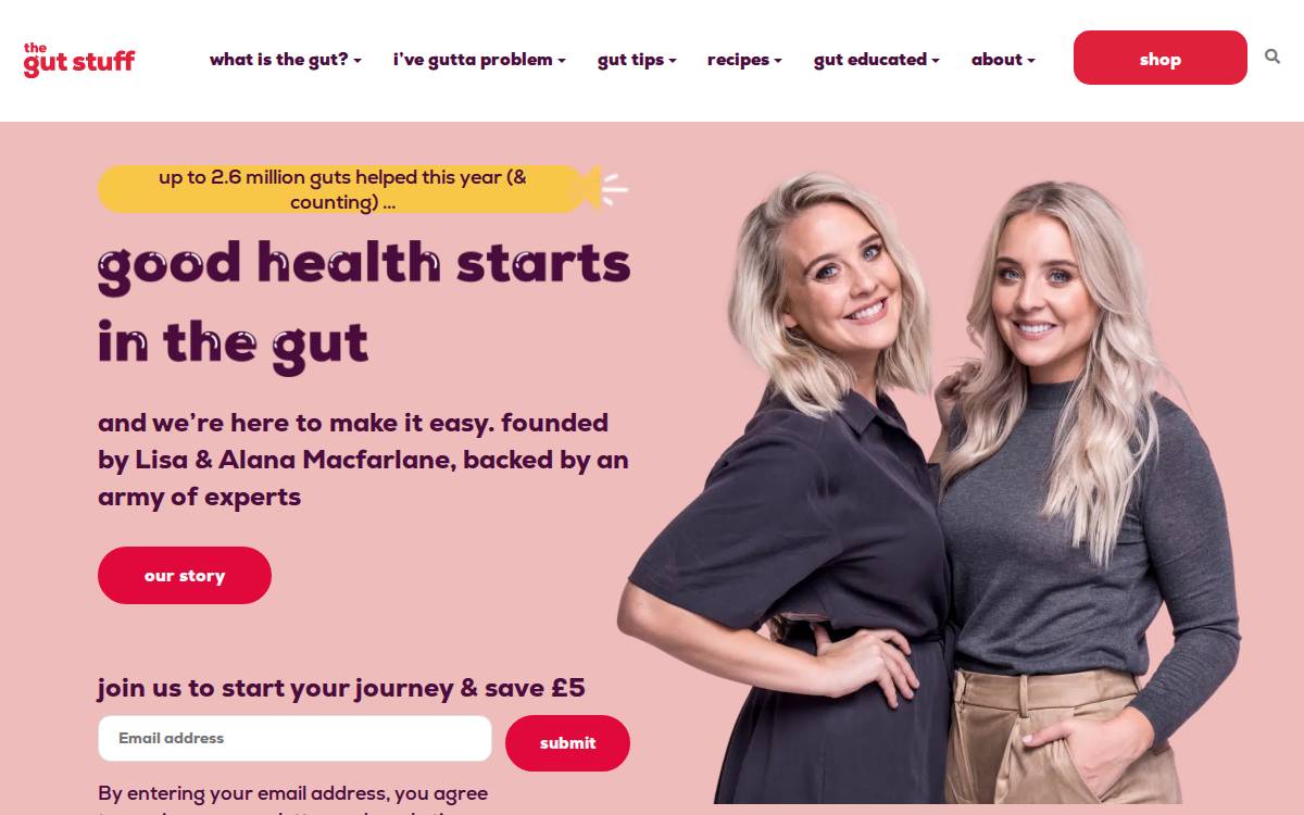 The Gut Stuff website preview