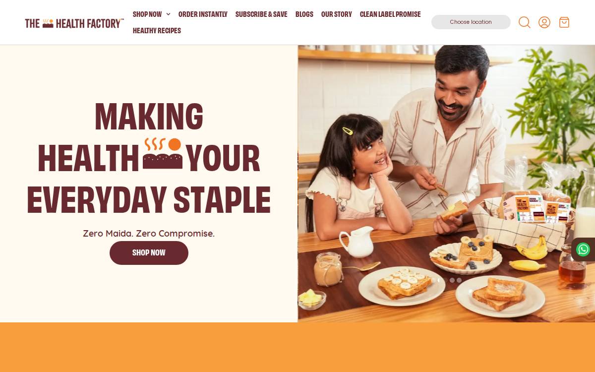 The Health Factory website preview