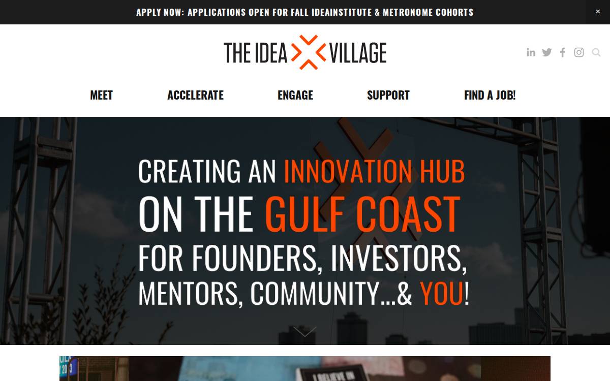 The Idea Village website preview