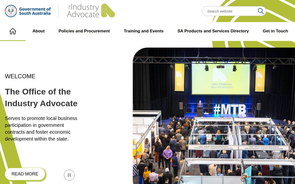 The Industry Advocate website preview