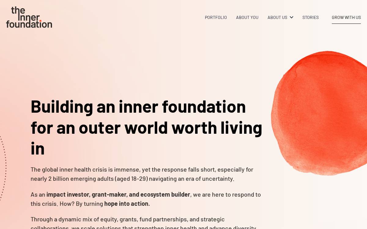 The Inner Foundation website preview