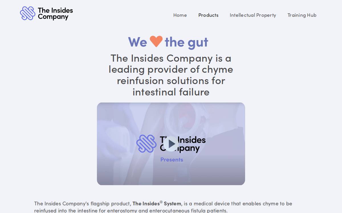 The Insides Company website preview