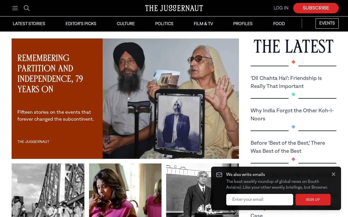 The Juggernaut website preview
