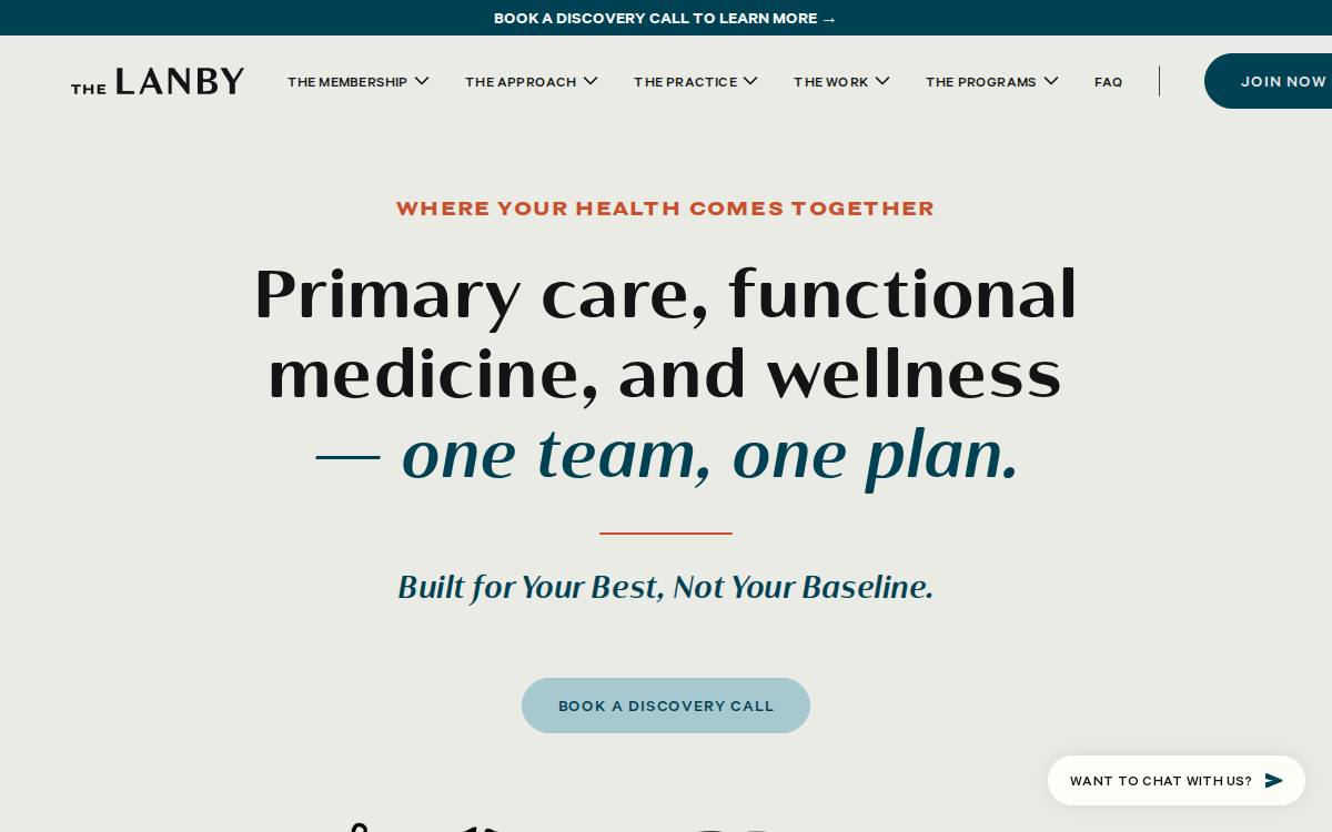 The Lanby website preview