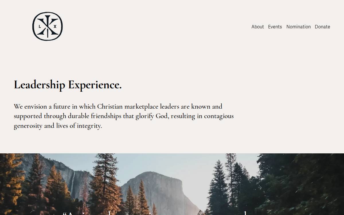 The Leadership Experience (LX) website preview