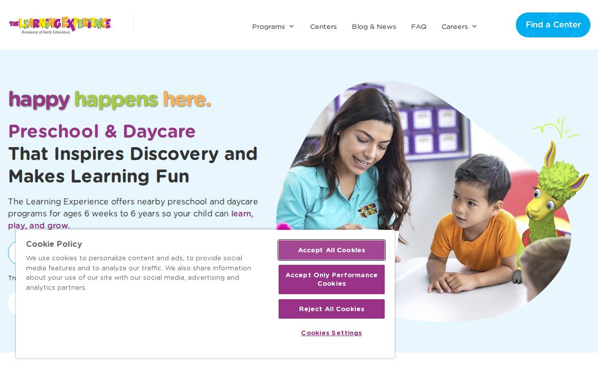 The Learning Experience website preview