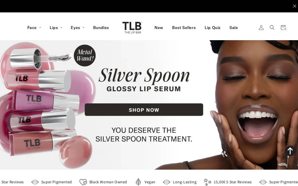 The Lip Bar website preview