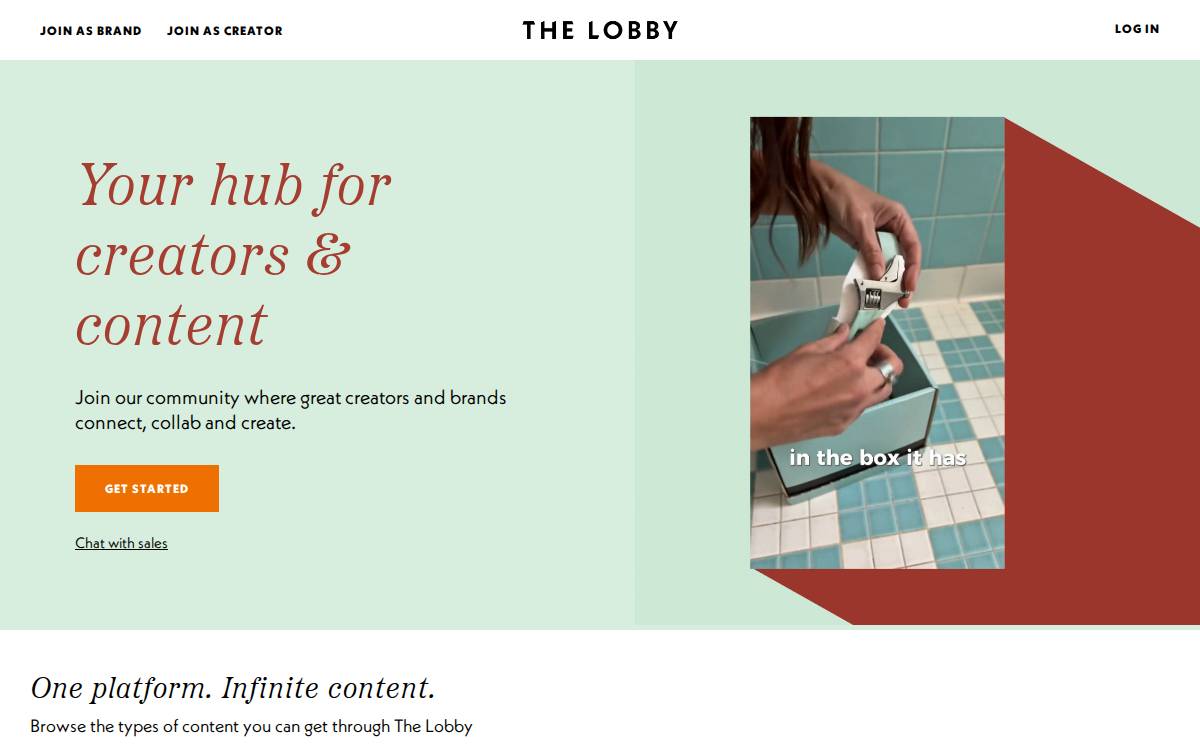 The Lobby website preview