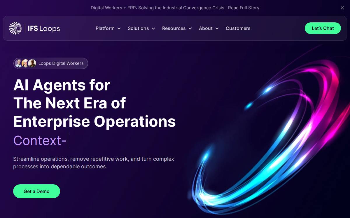 The Loops website preview