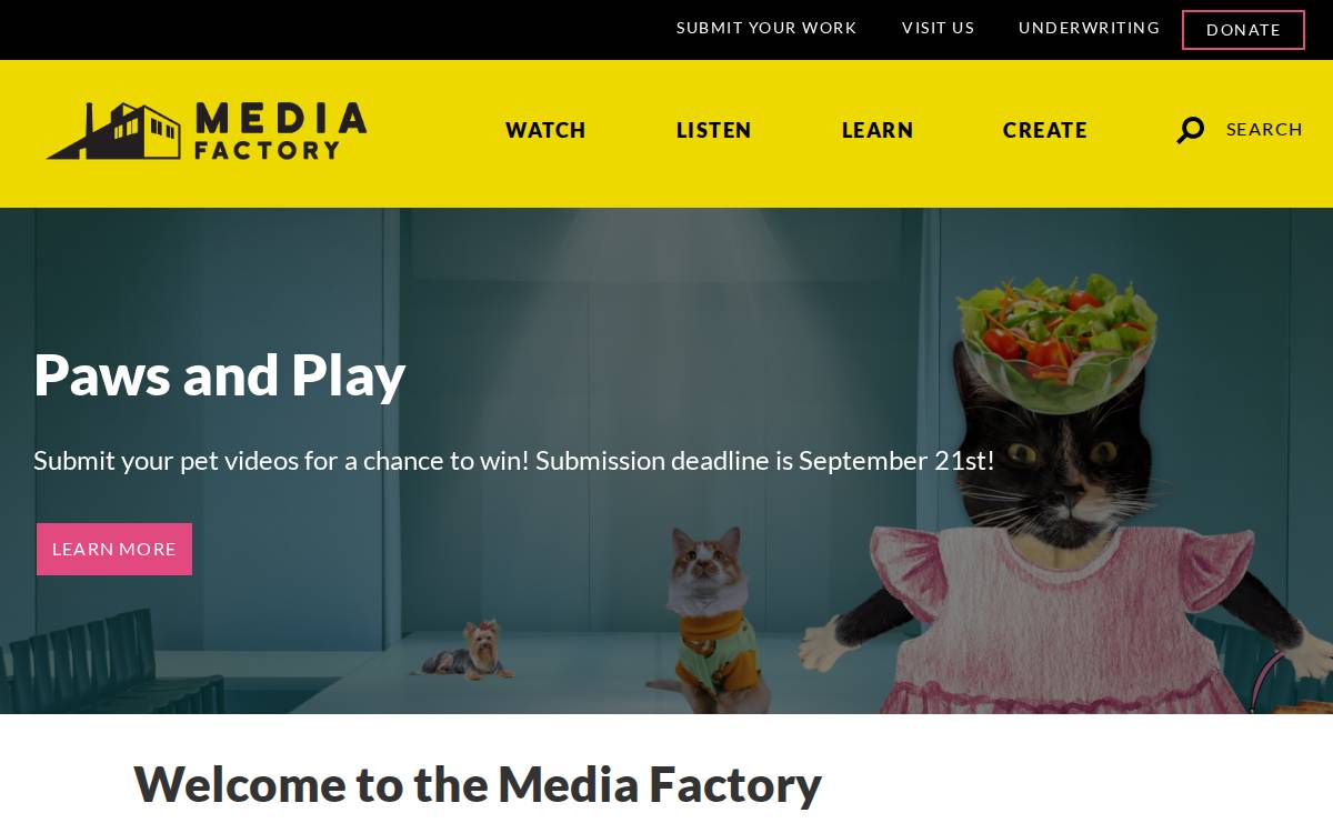 The Media Factory website preview