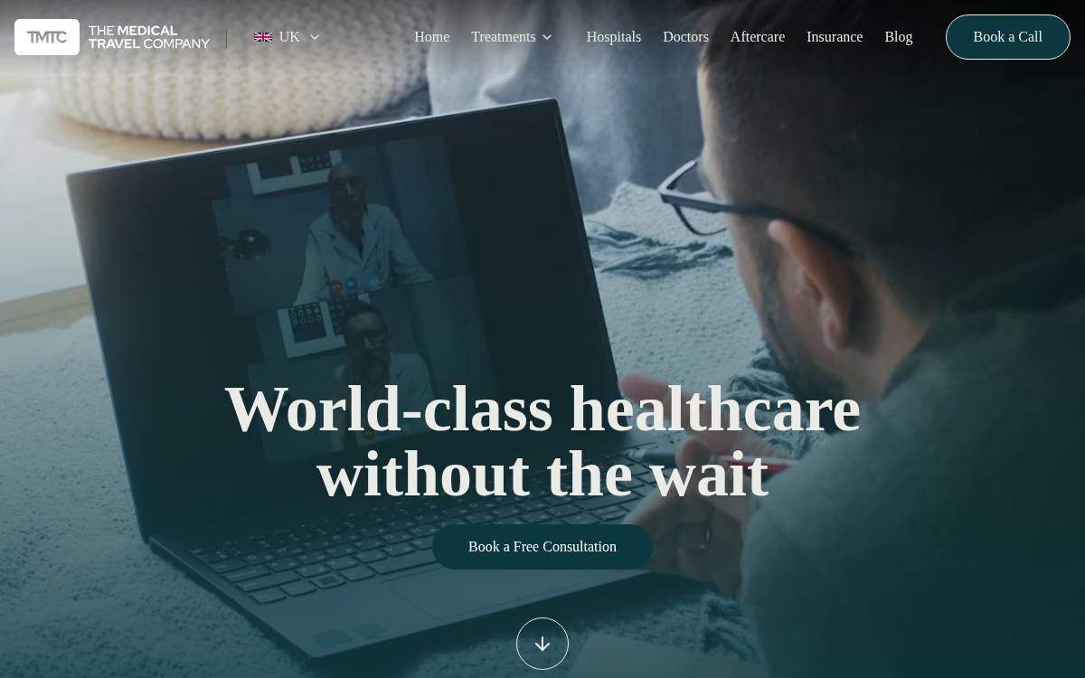 The Medical Travel Company website preview