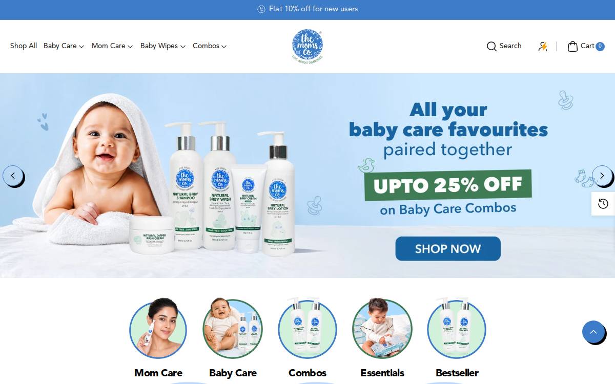 The Moms Co. website preview