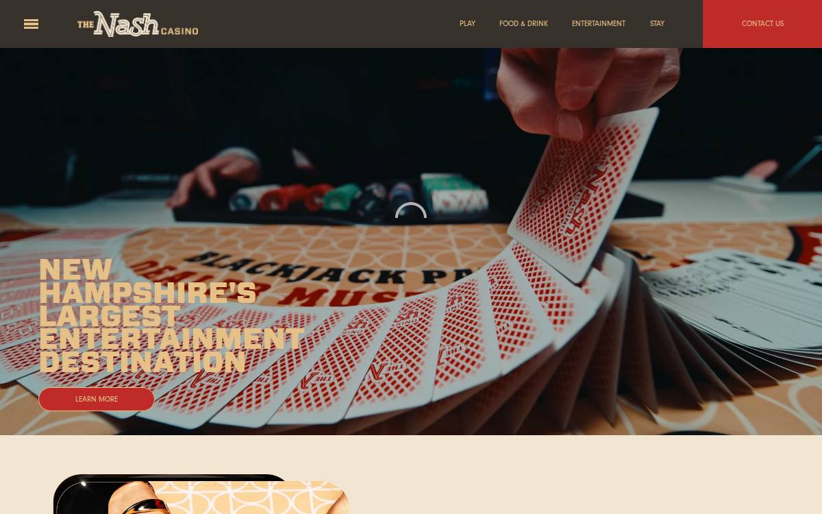 the Nash Casino website preview
