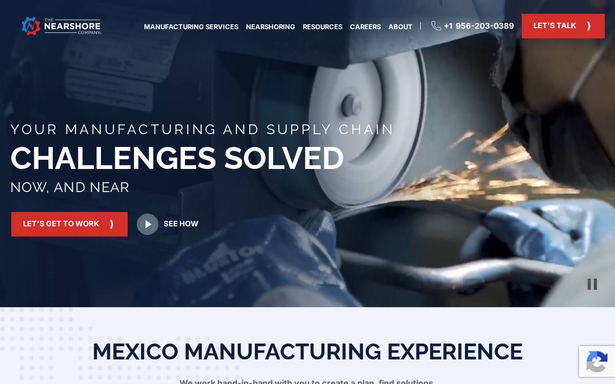 The Nearshore Company website preview