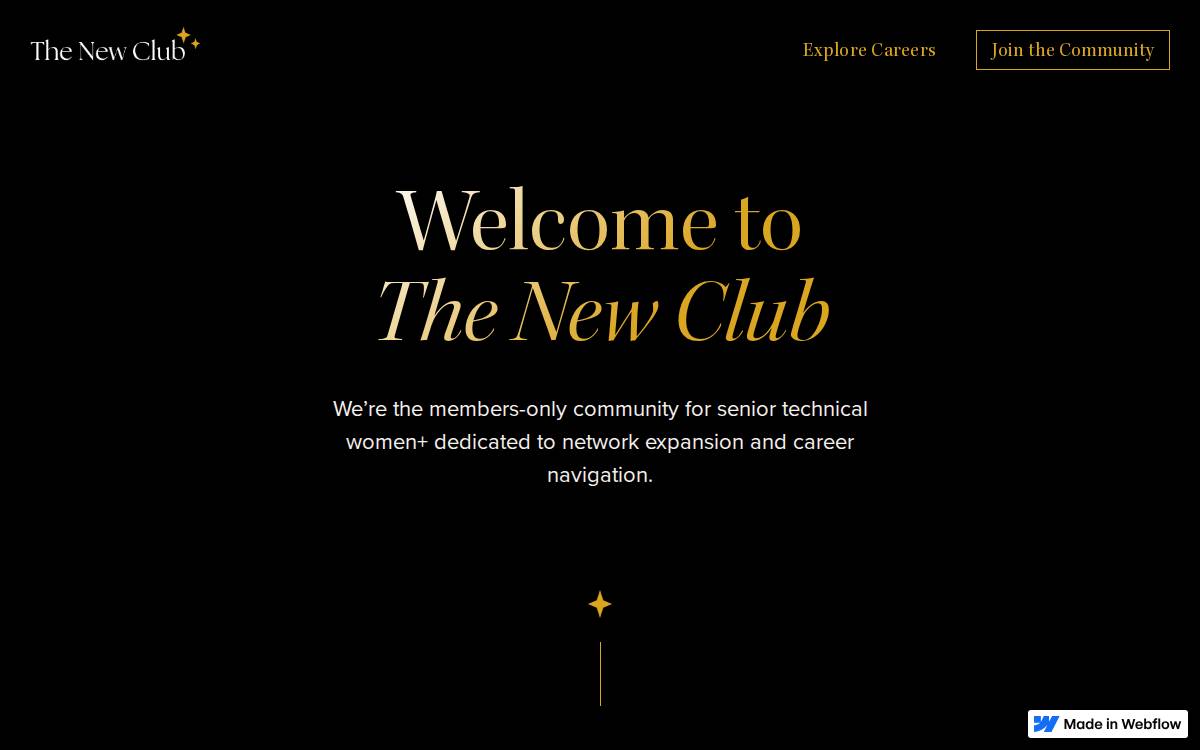 The New Club website preview