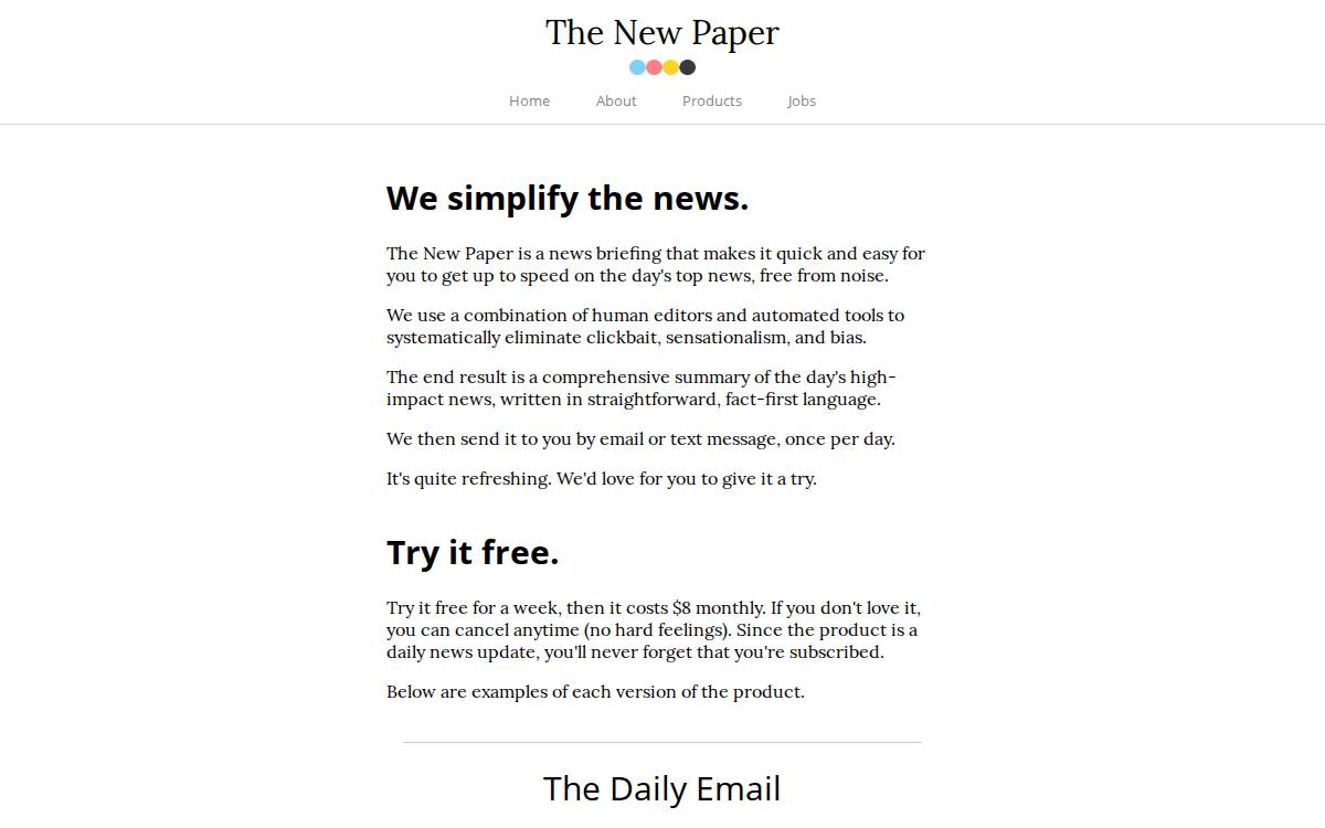 The New Paper website preview