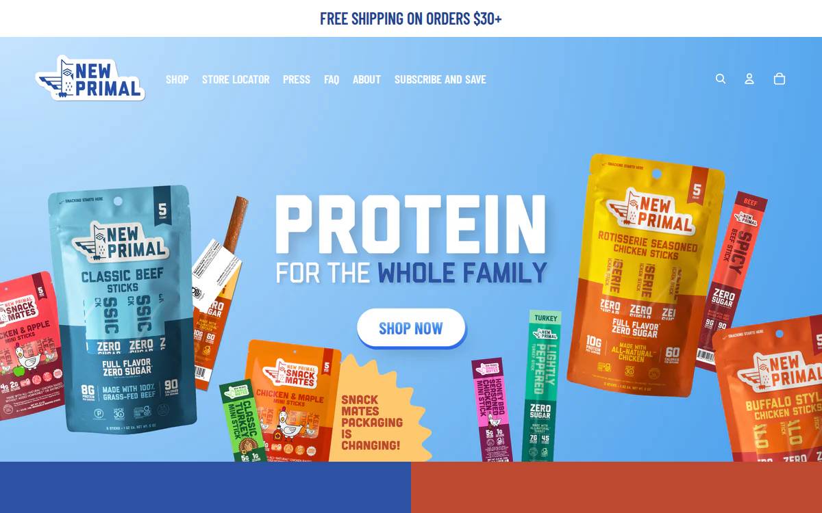 The New Primal website preview