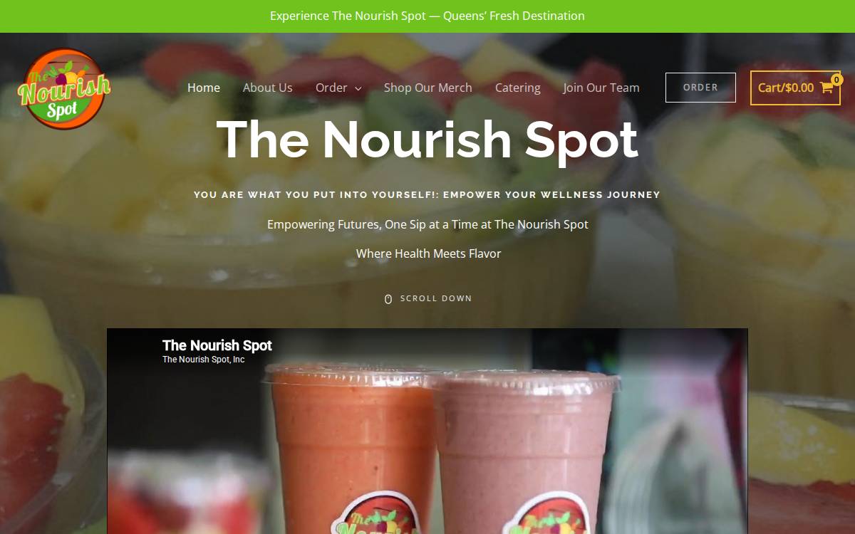The Nourish Spot website preview
