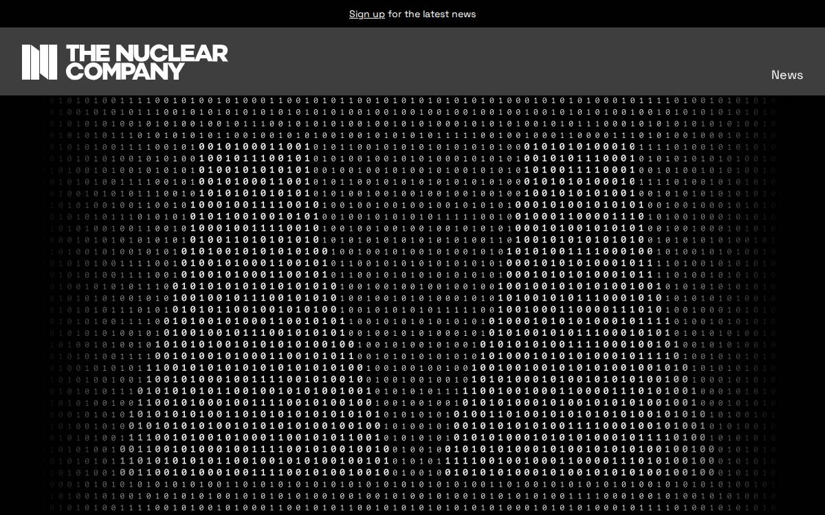 The Nuclear Company website preview