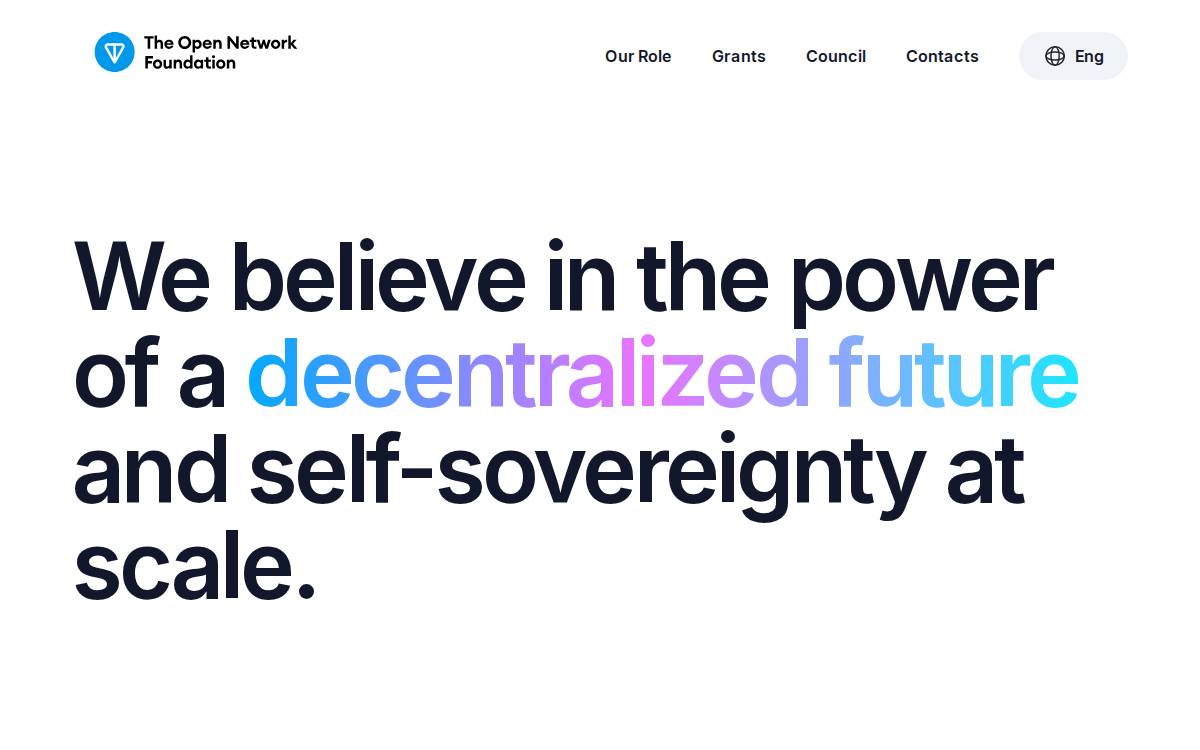 The Open Network website preview