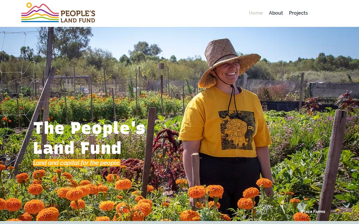 The People's Land Fund website preview