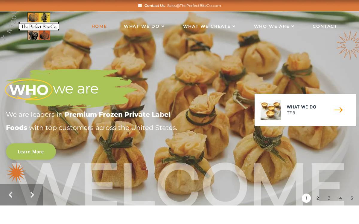 The Perfect Bite Co website preview