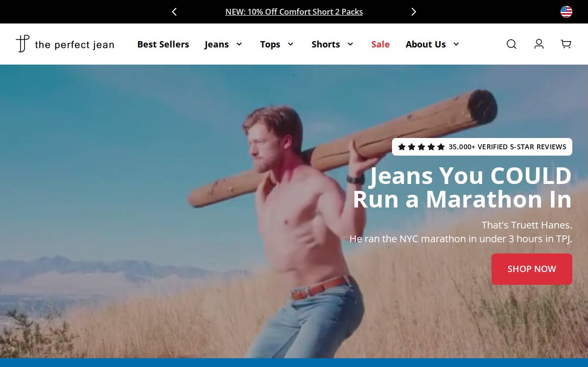 The Perfect Jean website preview