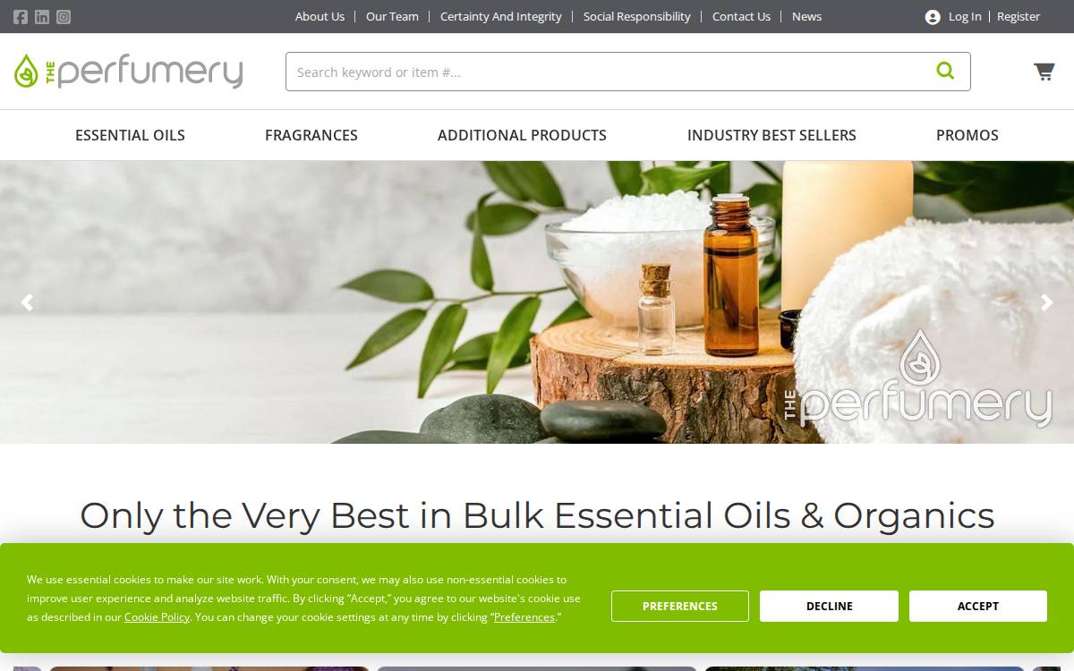 The Perfumery website preview