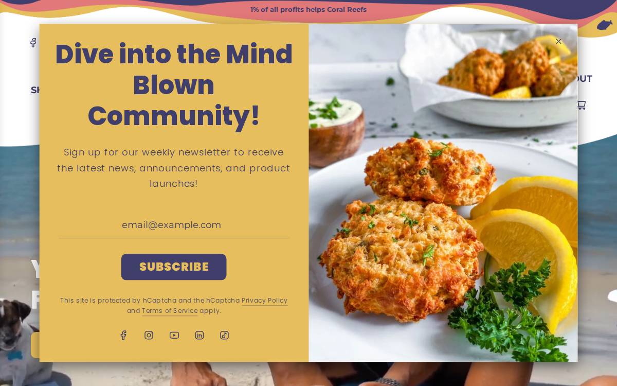 The Plant Based Seafood Co. website preview