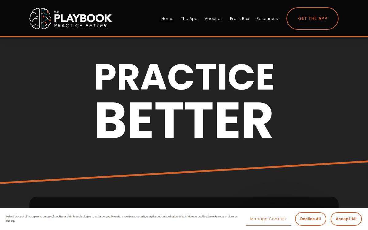 The Playbook website preview