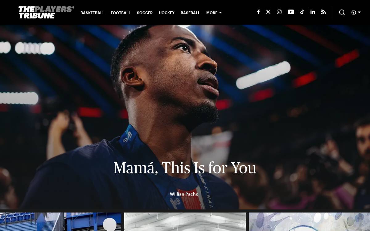 The Players Tribune website preview